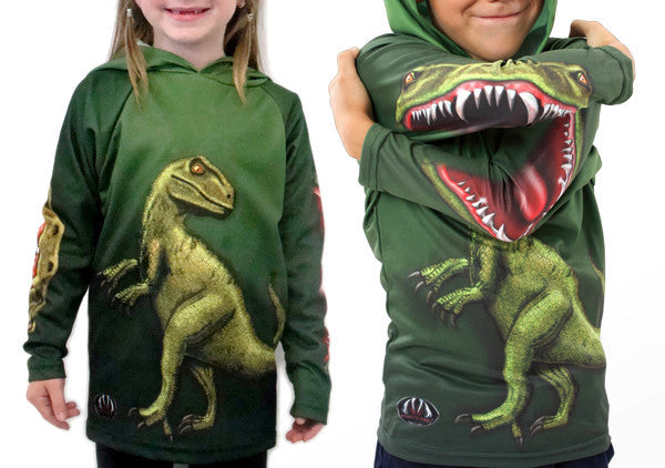 RAPTOR DINO Hoodie Sport Shirt by MOUTHMAN®