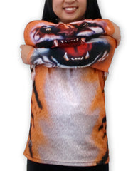 Mouthman animated sleeved Tiger Hoodie shirt by Ross Valory