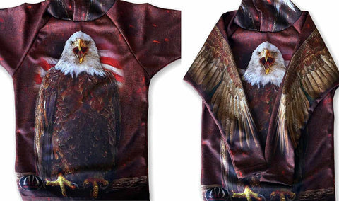 BALD EAGLE USA Hoodie Sport Shirt by MOUTHMAN®