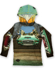 Mouthman® MotorMouths™ Miami Car Hoodie - Unfolded