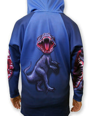 RAPTOR-IN-BLUE Hoodie Sport Shirt by MOUTHMAN®