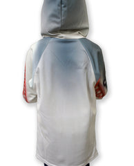 SHARK in WHITE Hoodie Sport Shirt by MOUTHMAN®