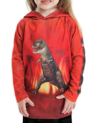 T-REX DINO in RED Hoodie Sport Shirt by MOUTHMAN®