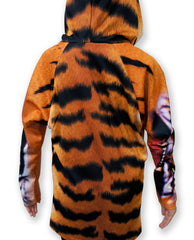 Tiger stripes on Mouthman hoodie