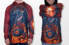 ROARING DRAGON Hoodie Sport Shirt by MOUTHMAN®