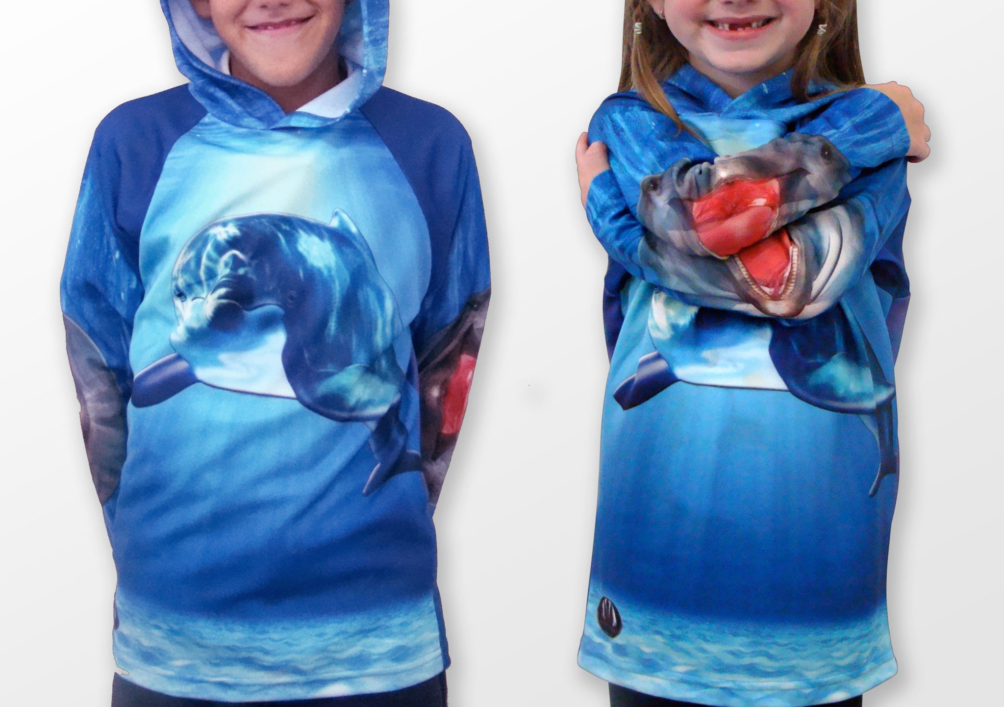 Cute and Colorful Dolphin Hoodie Shirt