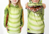 Gator Chomp hoodie- front view green