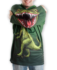 Front detail raptor mouth on sleeves 