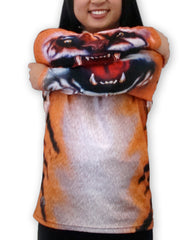  Mouthman animated sleeved Tiger Hoodie shirt by Ross Valory