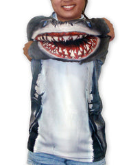 Front view shark mouth on elbows