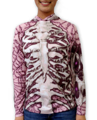 SKELETON in PINK Hoodie Chomp Shirt by MOUTHMAN®