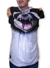 Panda Hoodie Shirt-sleeve chomp action view