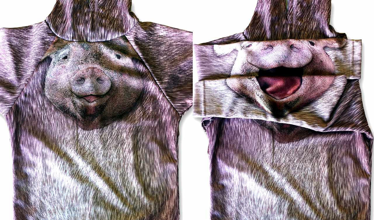 PIGGY Hoodie Sport Shirt by MOUTHMAN®